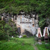 Traditionele huizen in Toraja Land